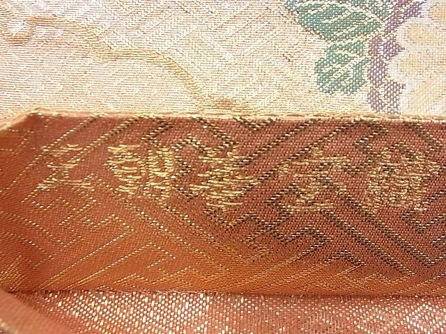 平和屋着物◎九百佐賀錦 六通柄袋帯 王朝華宝織 金糸 逸品 BAAI9944ns