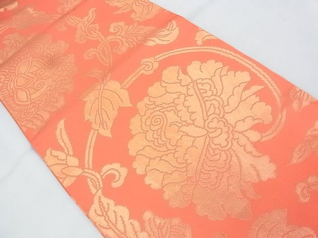 平和屋着物◎全通柄 本袋帯 花唐草文 金糸 逸品 BAAJ5420ns