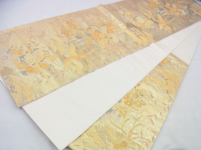 平和屋着物◎六通柄袋帯 佳彩絢麗 金銀糸 逸品 BAAJ5139ns