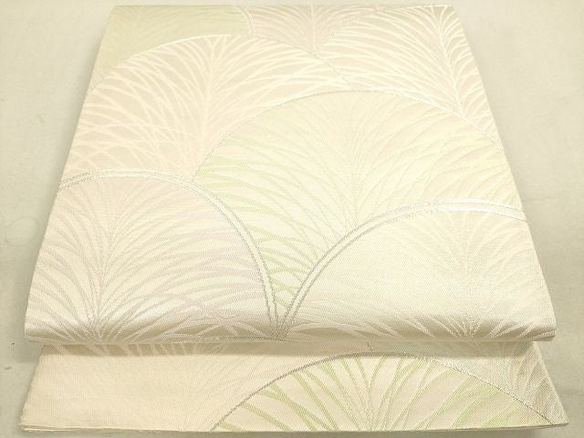 平和屋着物◎六通柄袋帯 松葉文 銀糸 逸品 DAAH9810tw