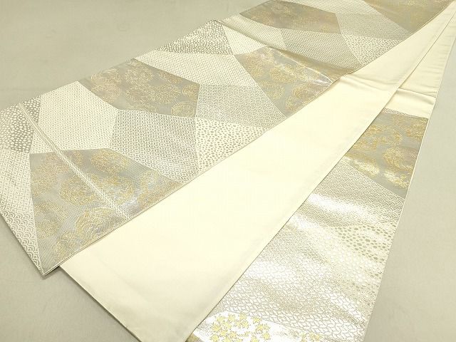 平和屋着物◎六通柄袋帯 切嵌吉祥花丸文 金銀糸 逸品 DAAH4816yyy