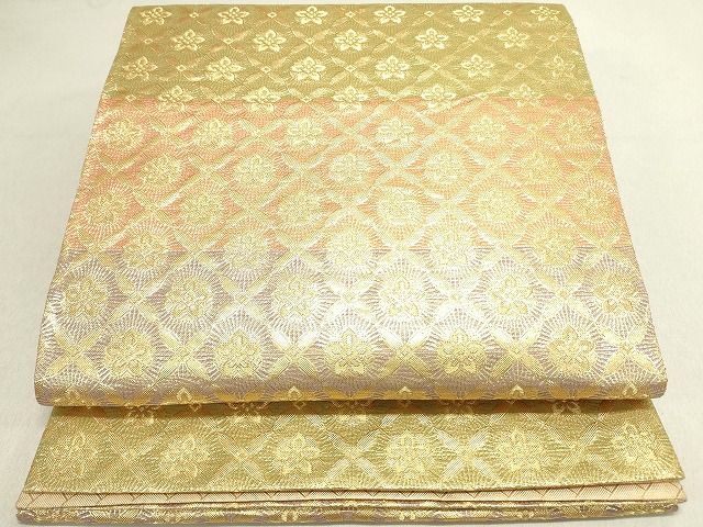 平和屋着物◎佐賀錦 六通柄袋帯 花菱文 金糸 逸品 DAAH4852yyy