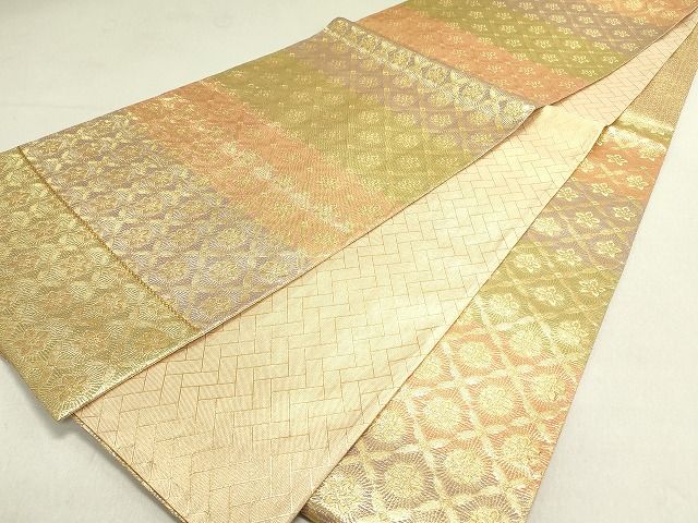 平和屋着物◎佐賀錦 六通柄袋帯 花菱文 金糸 逸品 DAAH4852yyy