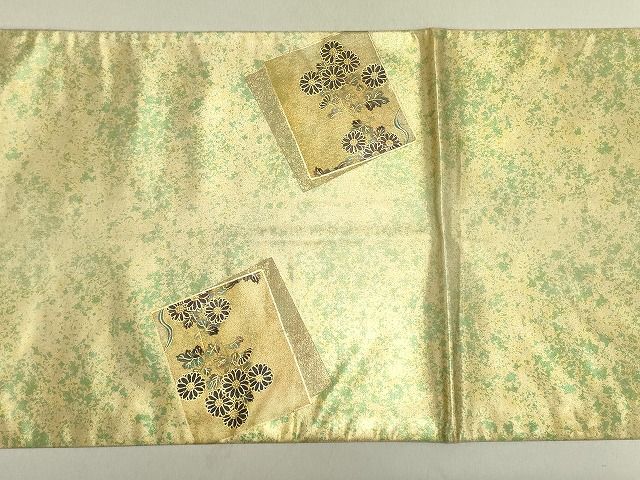 平和屋着物◎太鼓柄袋帯 色紙重ね草花文 金彩 引箔 逸品 DAAH4885yyy