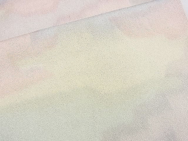 平和屋着物◎全通柄袋帯 砂子綴れ エ霞文様 銀糸 逸品 BAAI6629di