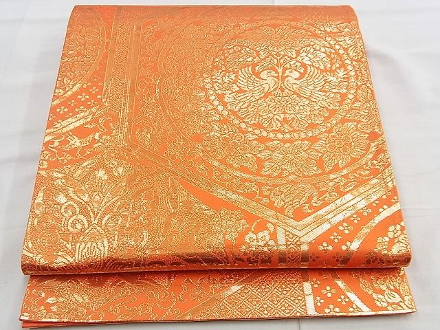 平和屋着物◎六通柄袋帯 嵯峨野錦 金糸 逸品 BAAI6637di