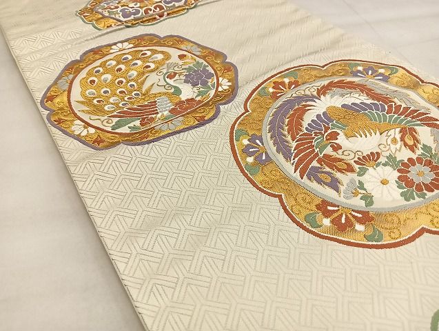 平和屋着物■六通柄袋帯 唐織 天平鏡裏文 金糸 逸品 BAAJ5372ea