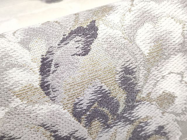 平和屋本店■極上 スリーシーズン 春夏秋 両面 六通柄袋帯 唐織 更紗唐草文 金糸 逸品 CYAA0691s4