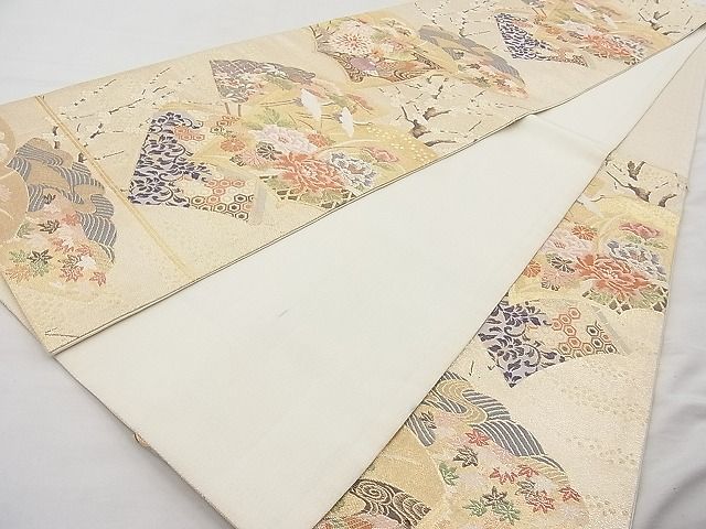 平和屋着物◎六通柄袋帯 唐織 吉祥絵図 九百錦 金糸 逸品 BAAJ6916sa