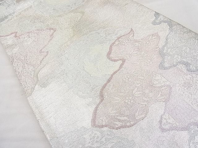 平和屋着物◎湍伊祥佐賀錦 六通柄袋帯 鳳凰道長花文 銀糸 逸品 BAAJ6932sa