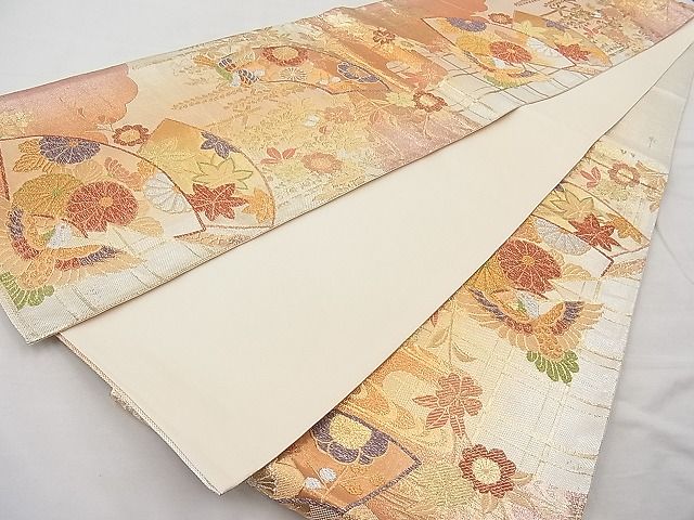 平和屋着物◎六通柄袋帯 乙女ごころ 金銀糸 逸品 BAAJ6921sa