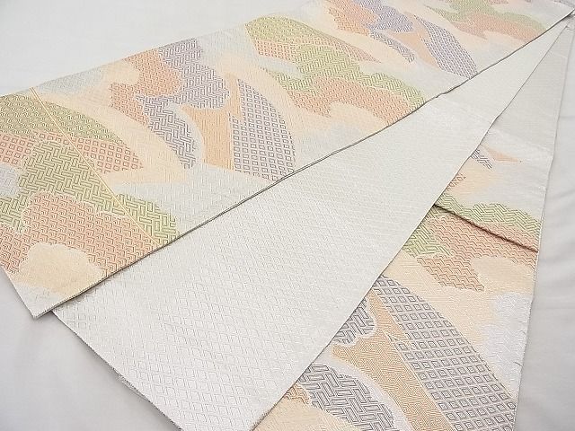 平和屋着物◎佐賀錦 六通柄袋帯 雲取り地紙吉祥文 二重箔 逸品 BAAJ6934sa