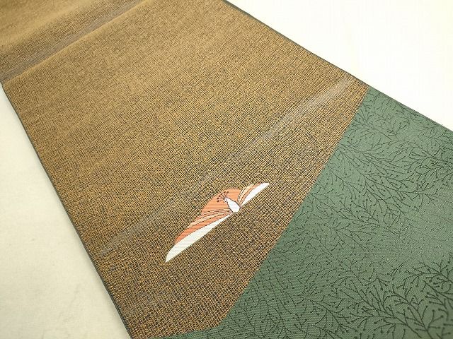 平和屋着物◎太鼓柄袋帯 孔雀文 逸品 DAAG1449we