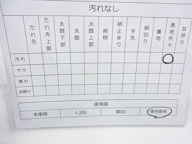 平和屋着物◎六通柄袋帯 綴れ ワンポイント 荒磯 金銀糸 逸品 BAAJ0801cm