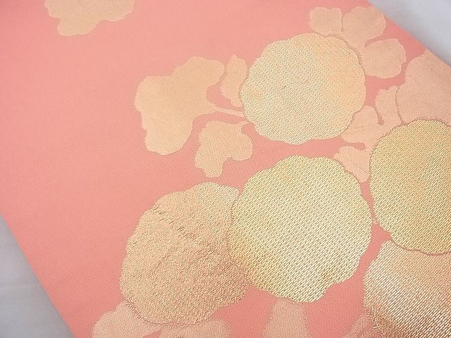 平和屋着物◎六通柄 本袋帯 万寿菊 金糸 逸品 BAAJ6861cm