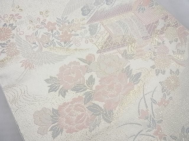 平和屋着物◎六通柄袋帯 唐織 王朝錦 金糸 逸品 BAAJ6863cm