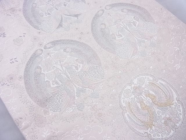 平和屋着物◎六通柄袋帯 唐織 向い鳳凰唐草文 二重箔錦 逸品 BAAJ0952cm