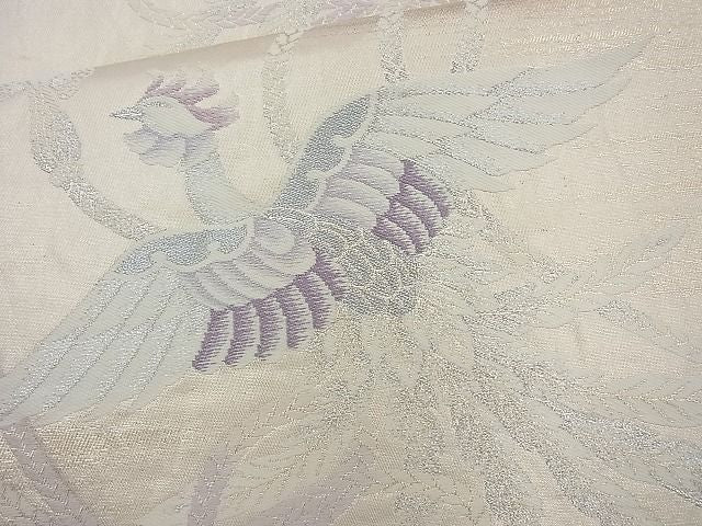 平和屋着物◎六通柄袋帯 鳳凰 金銀糸 逸品 BAAJ6794cm