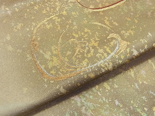 平和屋着物◎六通柄袋帯 琳派花文 金糸 引箔 逸品 BAAJ0563qt