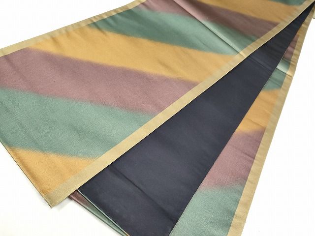 平和屋着物◎全通柄袋帯 斜線文 逸品 CAAG6574ou