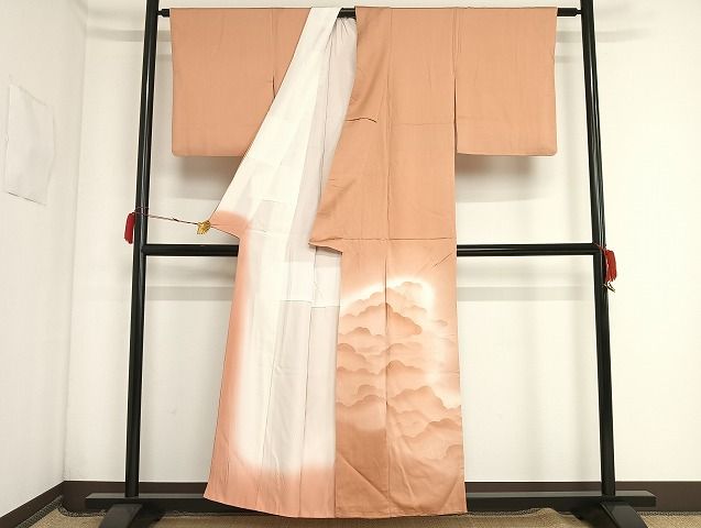 平和屋着物■色留訪問着 雲文 暈し染め 正絹 逸品 AAAK7090Bsw