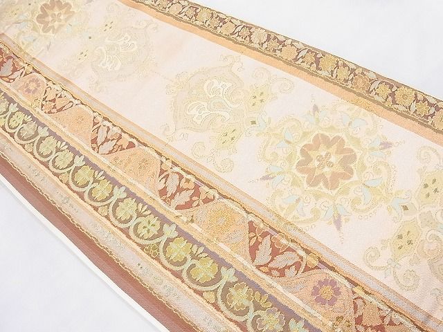 平和屋着物◎六通柄袋帯 宝相華 金糸 逸品 BAAJ8334ns
