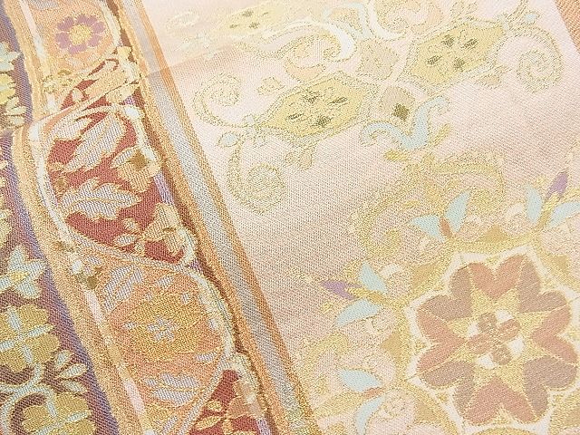 平和屋着物◎六通柄袋帯 宝相華 金糸 逸品 BAAJ8334ns
