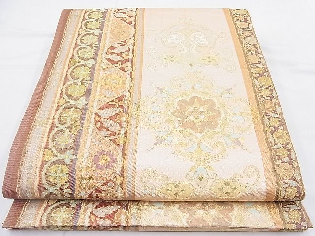 平和屋着物◎六通柄袋帯 宝相華 金糸 逸品 BAAJ8334ns