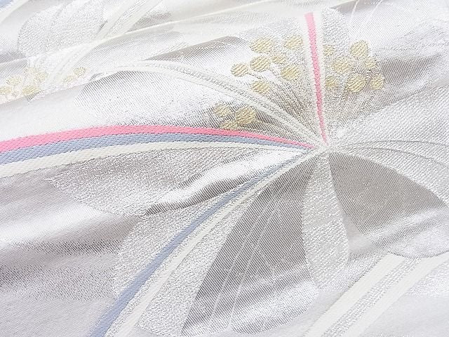 平和屋着物◎六通柄袋帯 唐織 舞花文 金銀糸 逸品 BAAJ8353ns