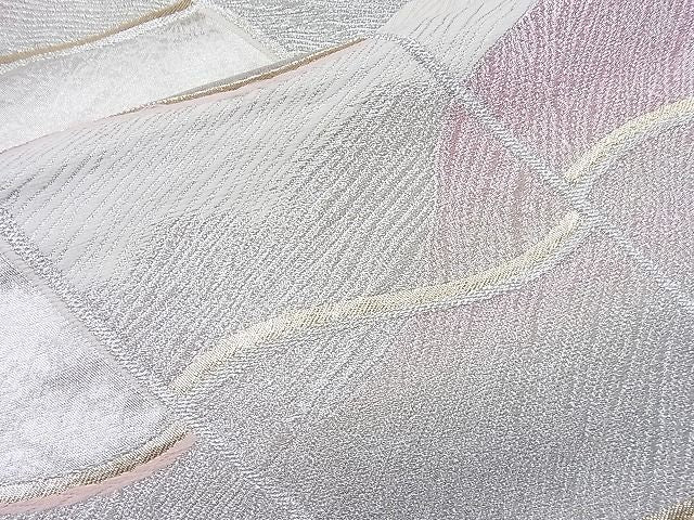 平和屋着物◎六通柄袋帯 唐織 瓦文様 金銀糸 逸品 BAAJ8375ns