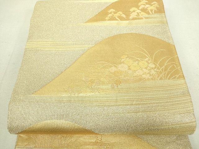 平和屋着物■六通柄袋帯 琳派山景文 金糸 逸品 DAAH6366sf