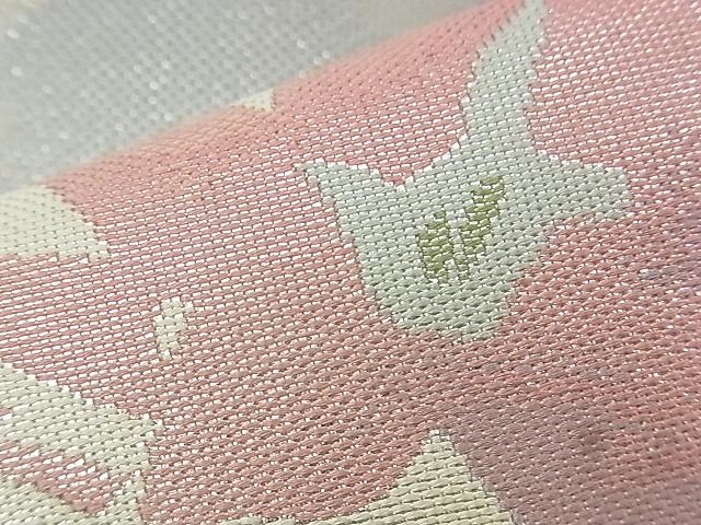 平和屋着物◎六通柄袋帯 光琳花文 引箔 逸品 BAAJ3211if
