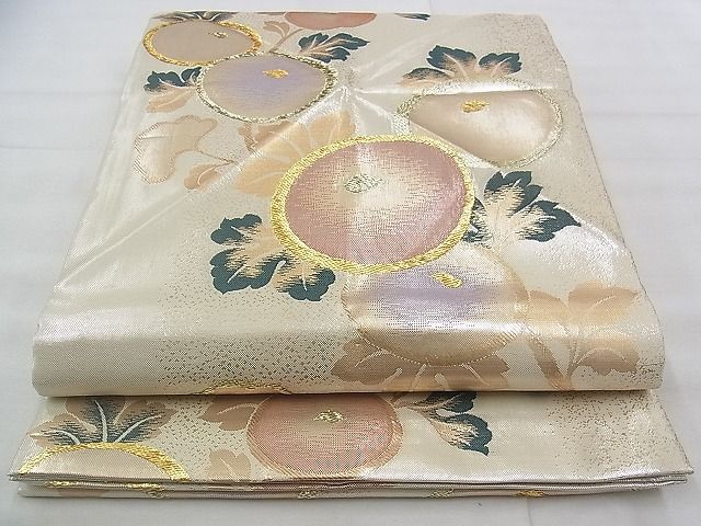 平和屋着物◎佐賀錦 六通柄袋帯 万寿菊 金糸 逸品 BAAJ3222if