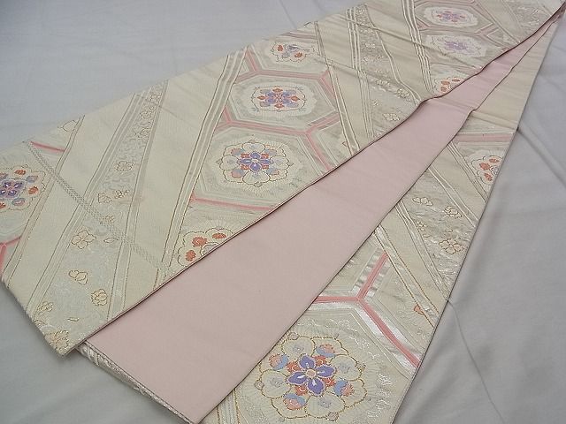 平和屋着物◎六通柄袋帯 唐織 花菱亀甲 たけうちオリジナル 金糸 逸品 BAAJ3294if