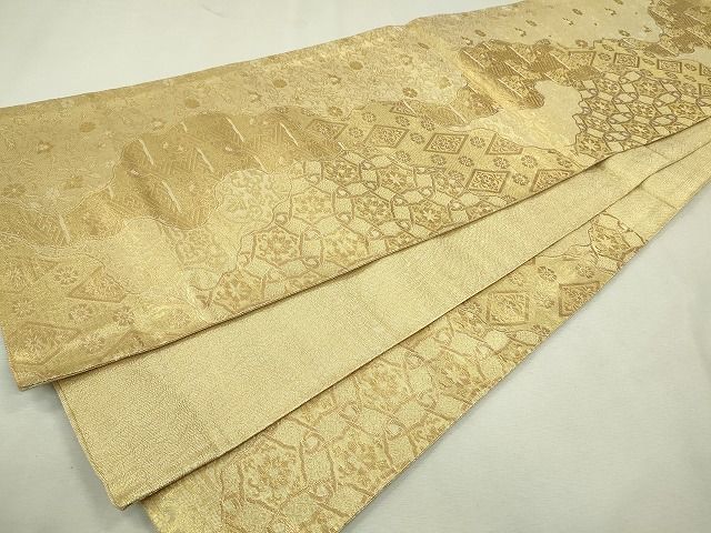 平和屋着物◎六通柄袋帯 名物錦 金糸 逸品 CAAE7540in