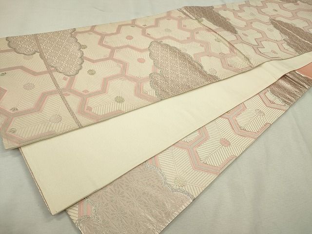 平和屋着物◎六通柄袋帯 雲重ね菊文 金銀糸 逸品 CAAH5706in
