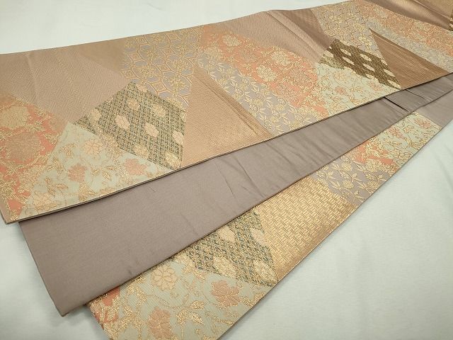平和屋着物◎六通柄袋帯 切嵌有職文 金糸 逸品 CAAE7561in