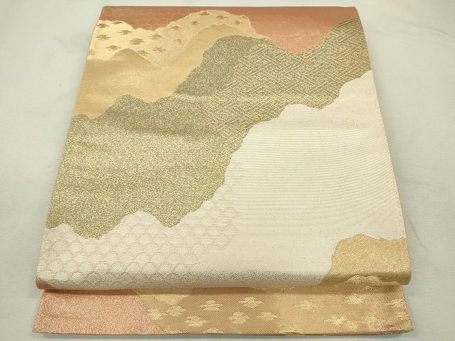 平和屋着物◎六通柄袋帯 道長霞文 金糸 逸品 CAAE7585in