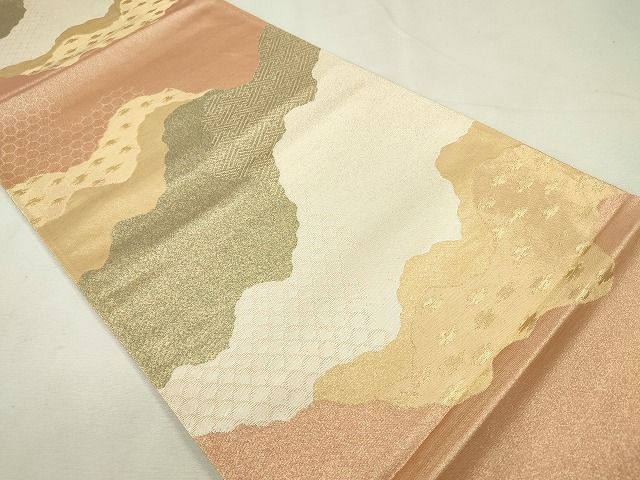 平和屋着物◎六通柄袋帯 道長霞文 金糸 逸品 CAAE7585in