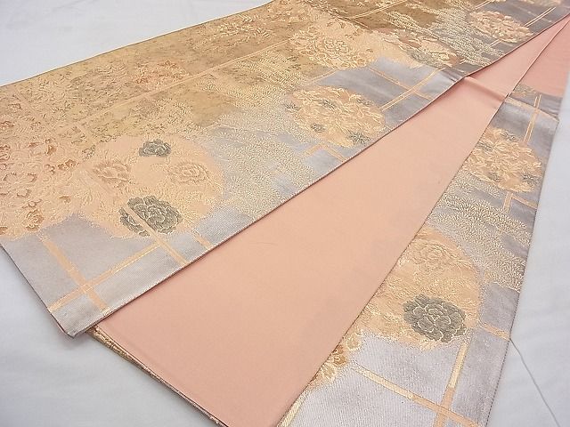 平和屋着物◎六通柄袋帯 天井花丸文 金糸 引箔 逸品 BAAJ0585qt