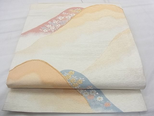 平和屋着物◎六通柄袋帯 唐織 明綴大内小袖文 金銀糸 逸品 BAAJ8906qt