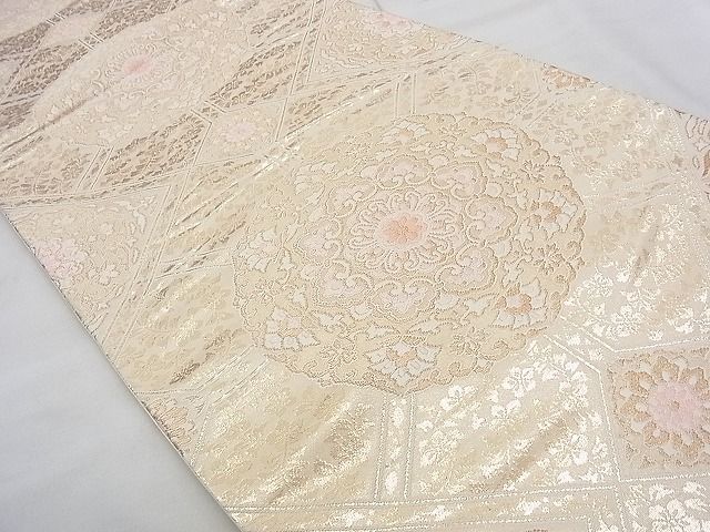 平和屋着物◎六通柄袋帯 唐織 正倉院 金糸 逸品 BAAJ8985qt