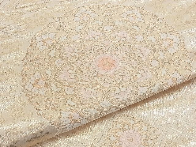 平和屋着物◎六通柄袋帯 唐織 正倉院 金糸 逸品 BAAJ8985qt