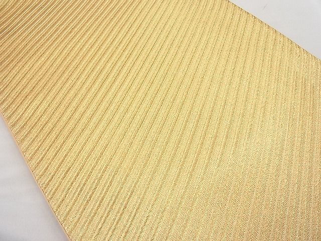 平和屋着物◎全通柄袋帯 斜線文 金糸 逸品 BAAJ6951sa