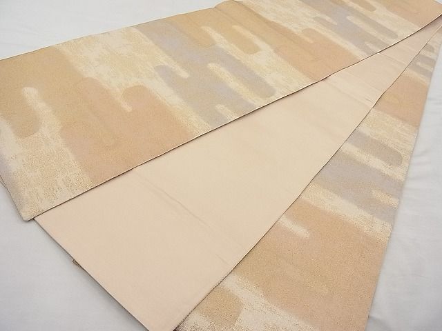 平和屋着物◎全通柄袋帯 砂子綴れ エ霞文 金糸 逸品 BAAJ6984sa