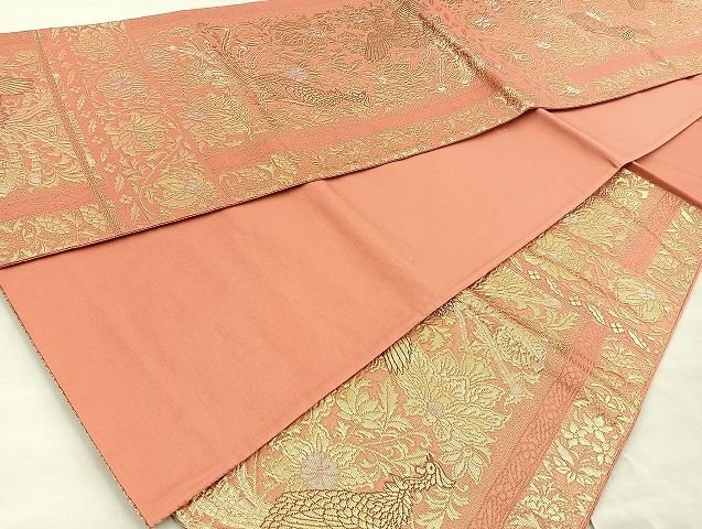 平和屋着物◎六通柄袋帯 鳳凰花文 金銀糸 逸品 BAAJ5920ea