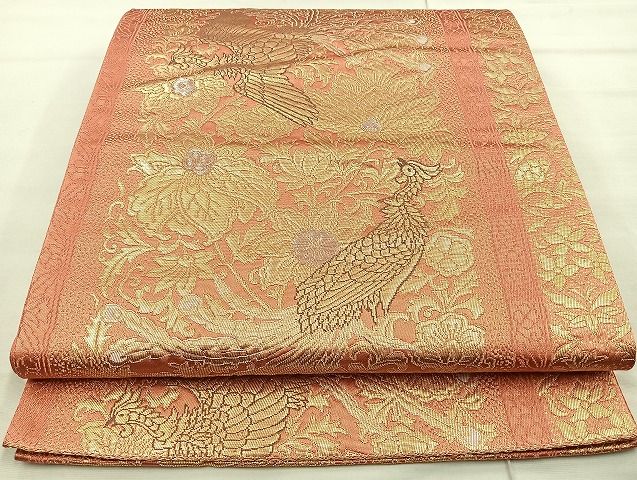平和屋着物◎六通柄袋帯 鳳凰花文 金銀糸 逸品 BAAJ5920ea