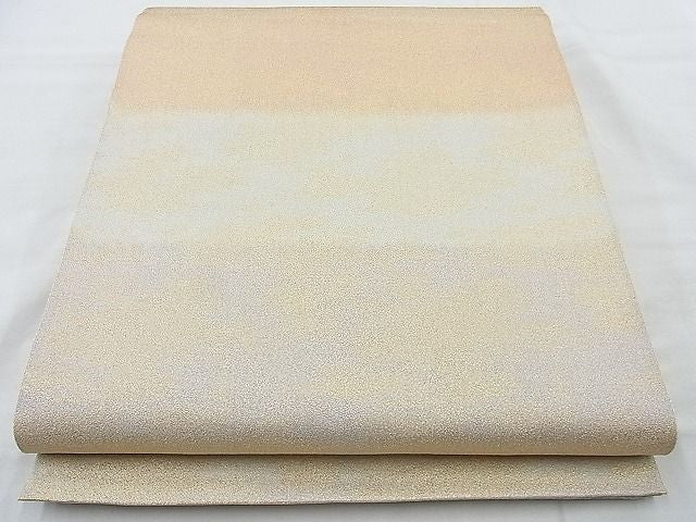平和屋着物◎全通柄袋帯 砂子綴れ 横段文 金糸 逸品 BAAJ9779cm