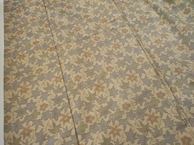 平和屋着物■上質なお召 草花文 逸品 CAAH4662yc