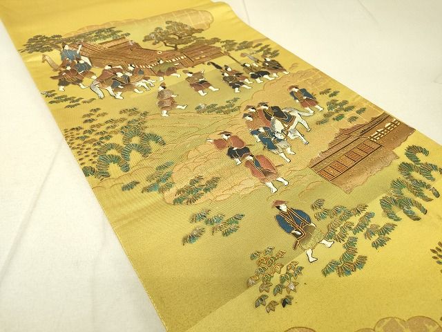 平和屋着物■太鼓柄袋帯 大名行列 金彩 逸品 DAAI0803fe